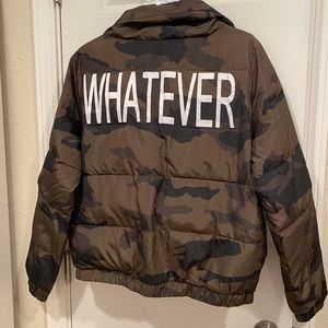 Zara “whatever” quilted jacket New without tag